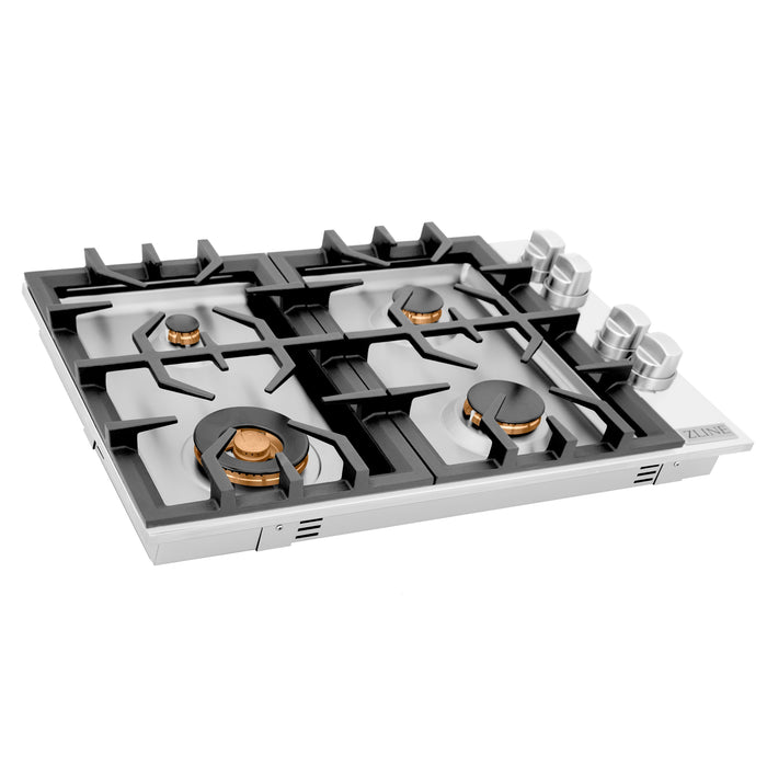 ZLINE 30 in. Drop In Cooktop with 4 Gas Brass Burners (RC-BR-30)