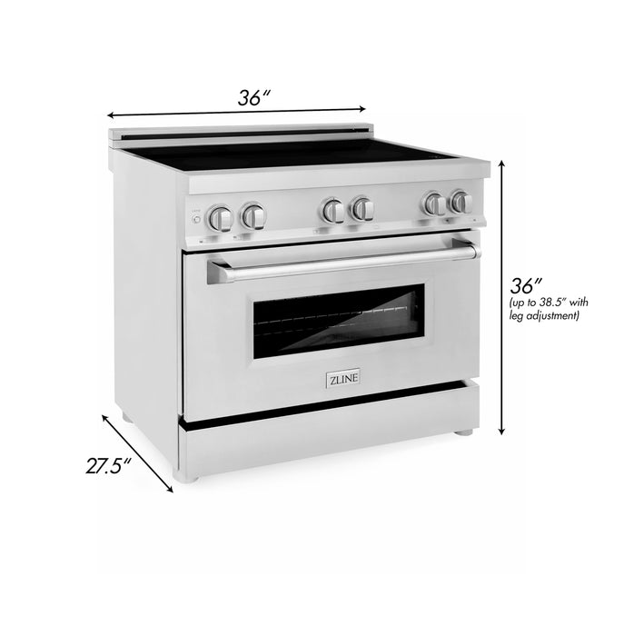 ZLINE 36 in. 4.6 cu. ft. Induction Range with a 4 Element Stove and Electric Oven (RAIND-36)