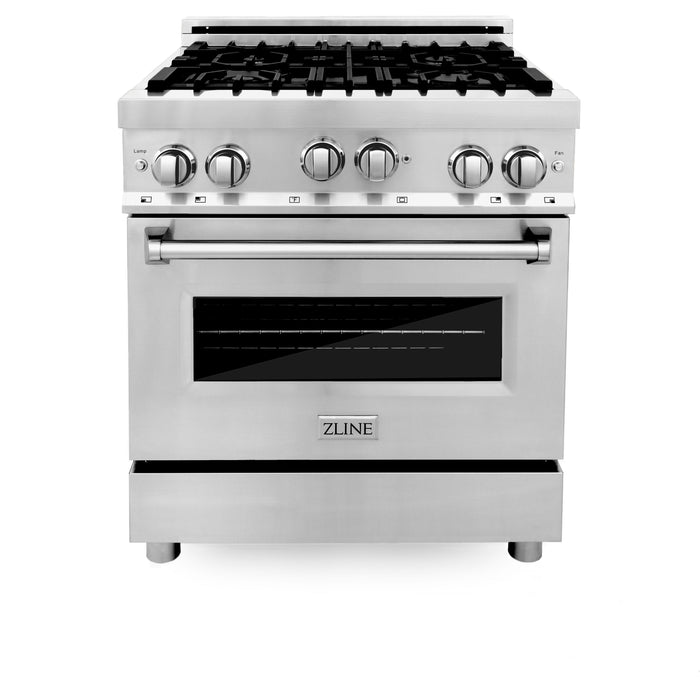 ZLINE 30 in. 4.0 cu. ft. Range with Gas Stove and Gas Oven in Stainless Steel with Reversible Griddle (RG-GR-30)