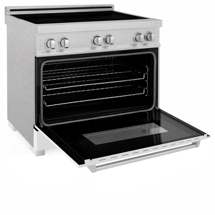 ZLINE 36 in. Induction Range in Fingerprint Resistant Stainless Steel with White Matte Door (RAINDS-WM-36)