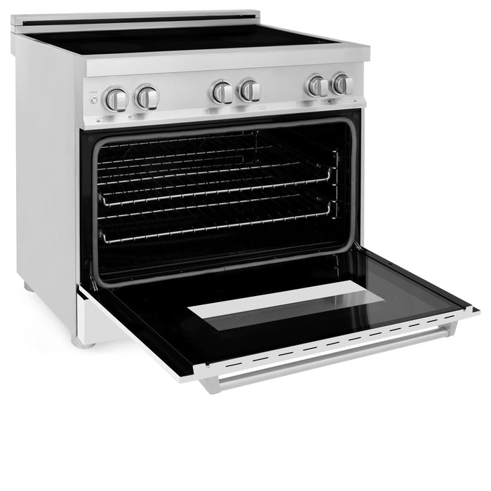 ZLINE 36 in. 4.6 cu. ft. Induction Range with a 4 Element Stove and Electric Oven with White Matte Door (RAIND-WM-36)