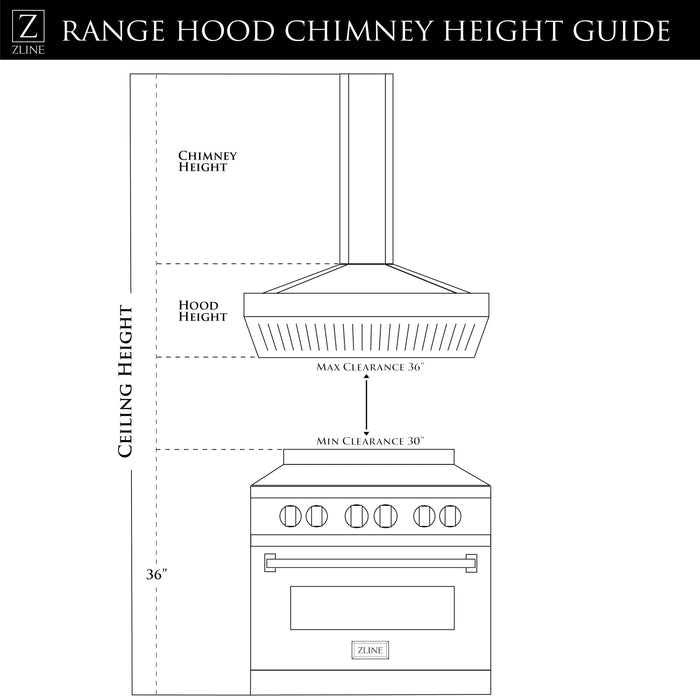 ZLINE Convertible Vent Island Mount Range Hood in Stainless Steel & Glass (GL14i)