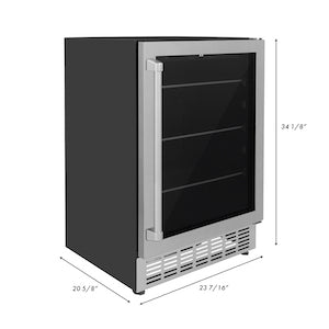 ZLINE 24 in. Monument 154 Can Beverage Fridge in Stainless Steel (RBV-US-24)