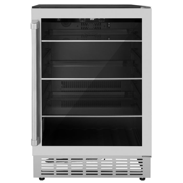 ZLINE 24 in. Monument 154 Can Beverage Fridge in Stainless Steel (RBV-US-24)