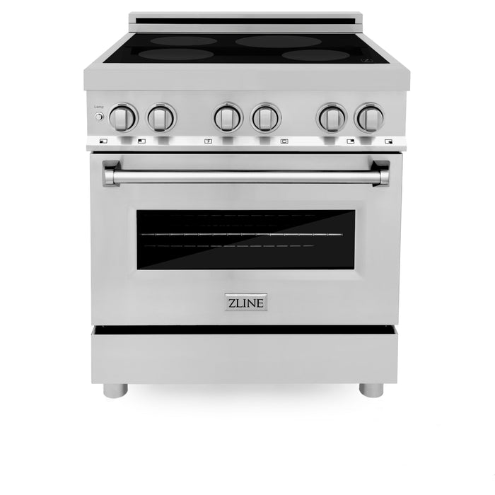 ZLINE 30 in. 4.0 cu. ft. Induction Range with a 4 Induction Element Stove and Electric Oven in Stainless Steel (RAIND-30)