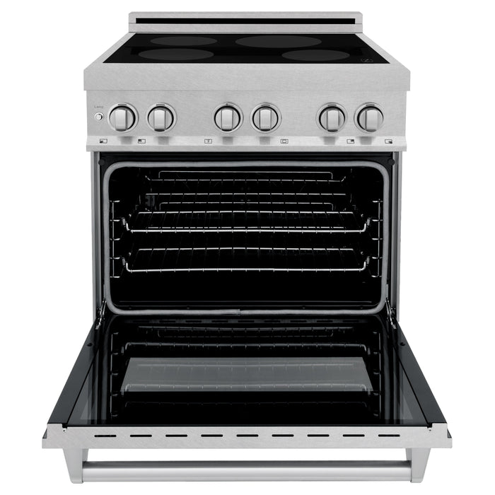 ZLINE 30 IN. 4.0 cu. ft. Induction Range in Fingerprint Resistant Stainless Steel with a 4 Element Stove and Electric Oven (RAINDS-SN-30)