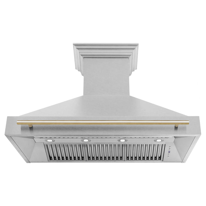 48 in. ZLINE Autograph Edition Fingerprint Resistant Stainless Steel Range Hood (8654SNZ-48)