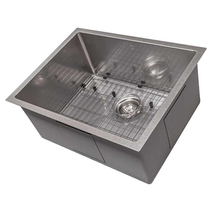 ZLINE 23 in. Meribel Undermount Single Bowl Kitchen Sink with Bottom Grid (SRS-23)