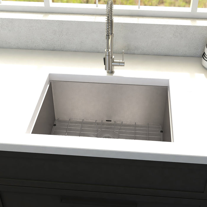 ZLINE 23 in. Meribel Undermount Single Bowl Kitchen Sink with Bottom Grid (SRS-23)