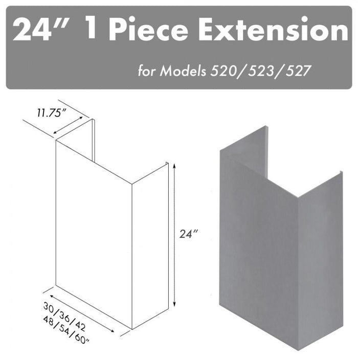 ZLINE 24 in. Chimney for 30 in. Under Cabinet Hoods (520/523/527-30-2FTEXT)