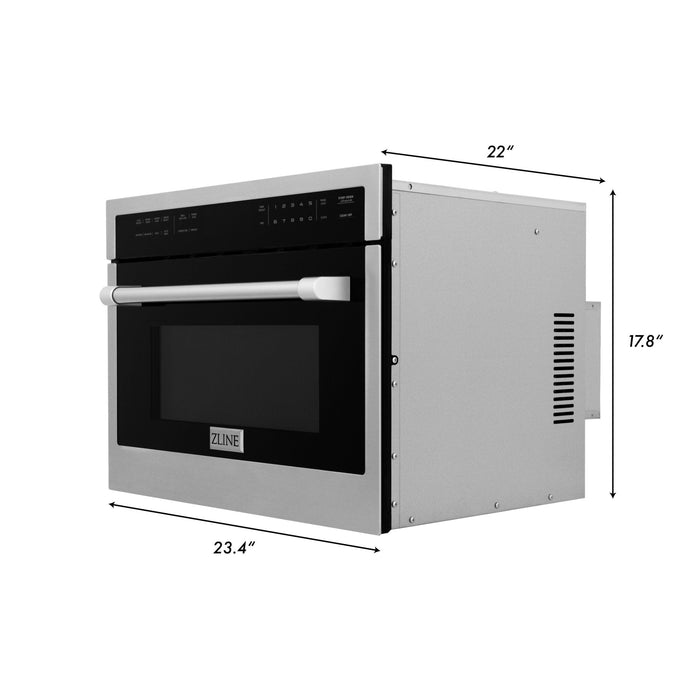 ZLINE 24 in. Stainless Steel Built-in Convection Microwave Oven with Speed and Sensor Cooking (MWO-24)