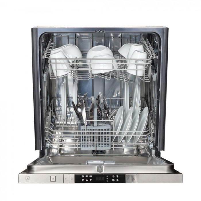 ZLINE 24 in. Top Control Dishwasher with Stainless Steel Panel and Modern Style Handle, 52dBa (DW-304-24)