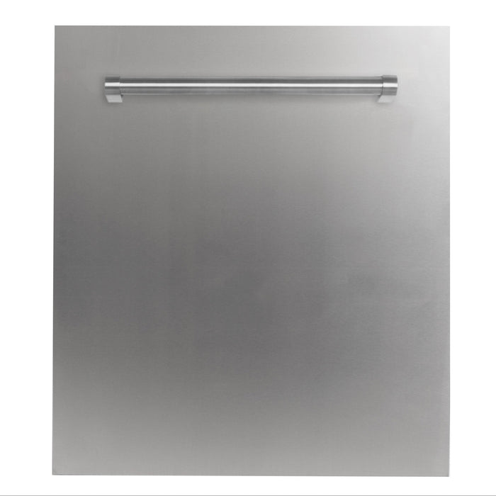 ZLINE 24 in. Top Control Dishwasher with Stainless Steel Panel and Traditional Style Handle, 52dBa (DW-304-H-24)