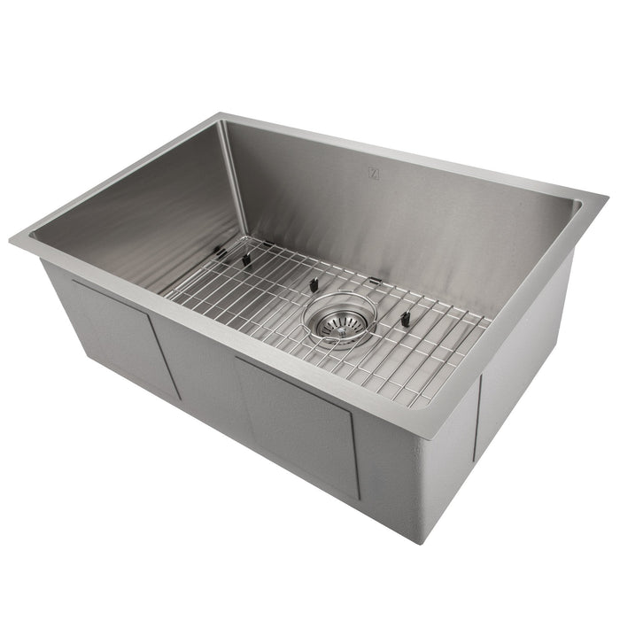 ZLINE 30 in. Meribel Undermount Single Bowl Kitchen Sink with Bottom Grid (SRS-30)