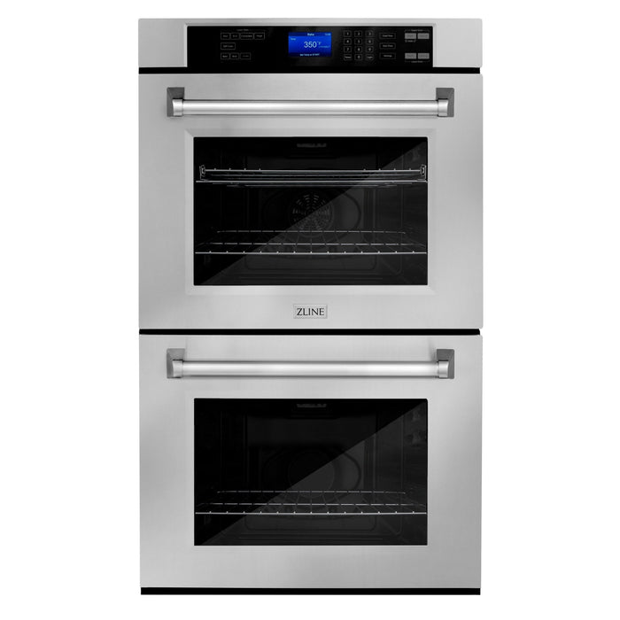 ZLINE 30 in. Professional Electric Double Wall Oven with Self Clean and True Convection in Stainless Steel (AWD-30)