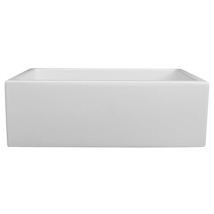 ZLINE 30 in. Venice Farmhouse Apron Front Reversible Single Bowl Fireclay Kitchen Sink with Bottom Grid (FRC5119)