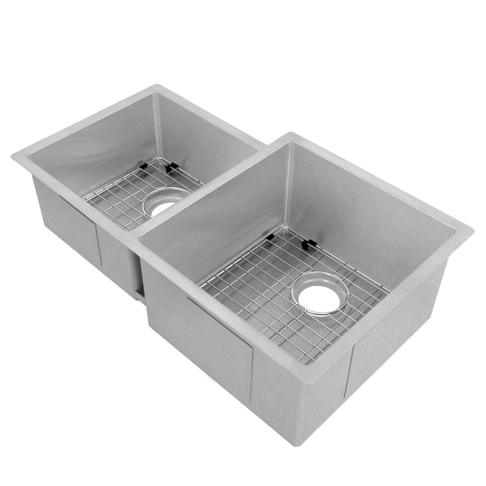 ZLINE 32 in. Jackson Undermount Double Bowl Kitchen Sink with Bottom Grid (SRDL-32)