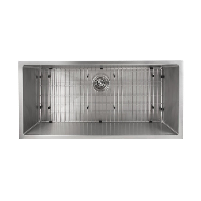 ZLINE 33 in. Meribel Undermount Single Bowl Stainless Steel Kitchen Sink with Bottom Grid (SRS-33)