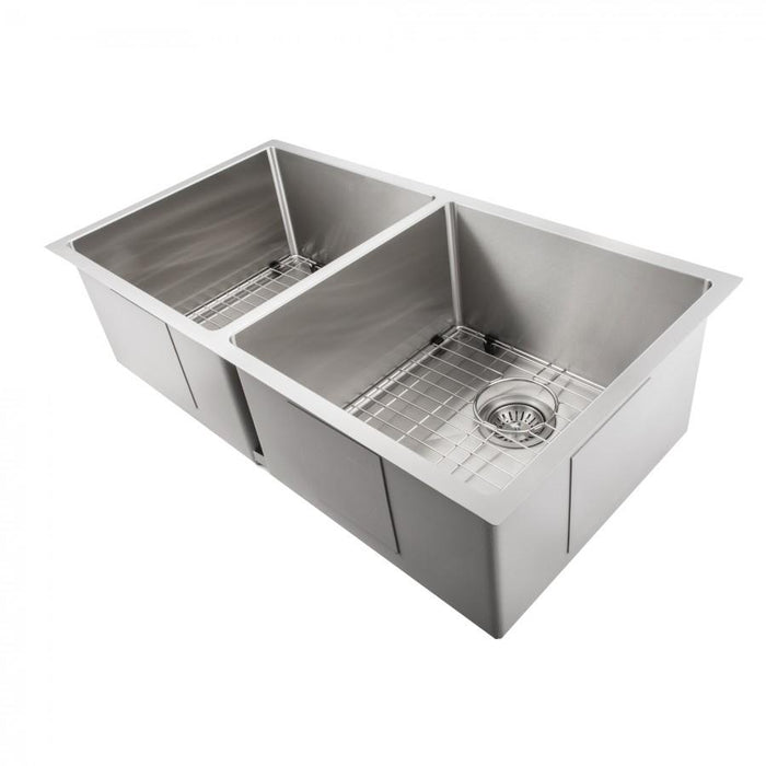 ZLINE 36 in. Anton Undermount Double Bowl Kitchen Sink with Bottom Grid (SR50D-36)