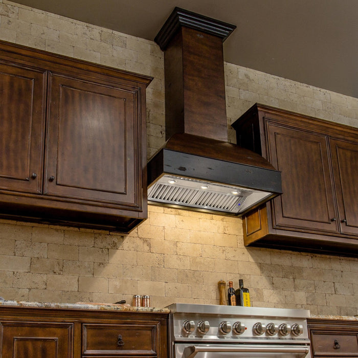 ZLINE 36 in. Wooden Wall Mount Range Hood in Antigua and Walnut (369AW-36)