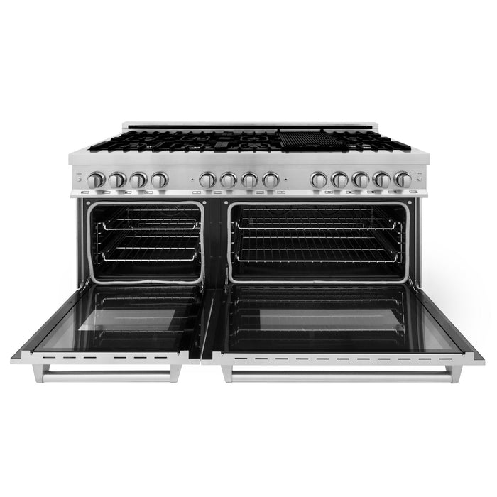 ZLINE 60 in. 7.4 cu. ft. Dual Fuel Range with Gas Stove and Electric Oven in Stainless Steel (RA60)