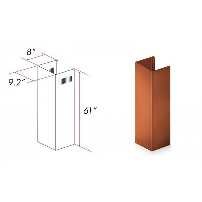 ZLINE 61 in. Extended Chimney (8KBC-E)