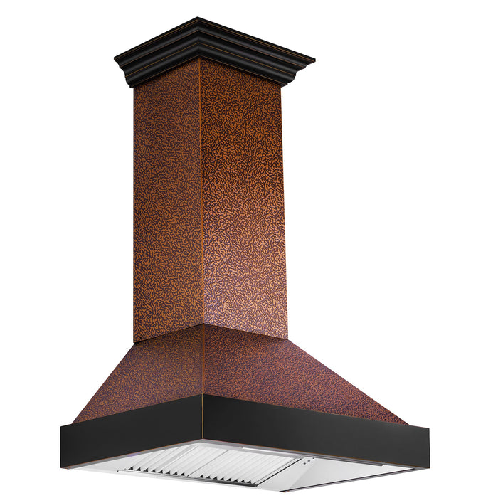 ZLINE Designer Series Wall Mount Range Hood in Copper with Size Options (655-EBXXX)