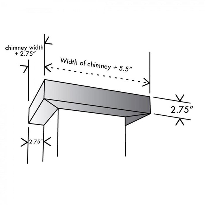 ZLINE Crown Molding 1 For Wall Range Hood (CM1-KECOM)