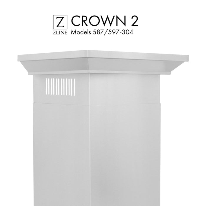 ZLINE Crown Molding Profile 2 for Wall Mount Range Hood (CM2-587/597-304)