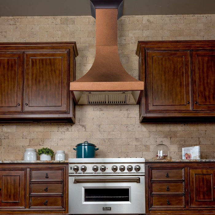 ZLINE Designer Series Hand-Hammered Copper Finish Wall Range Hood (8632H)