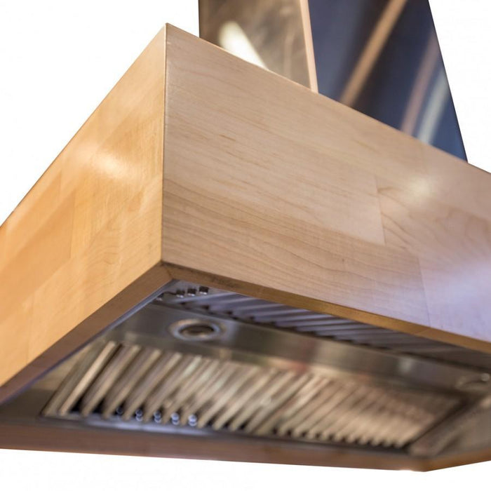 ZLINE Designer Series Wooden Wall Mount Range Hood in Butcher Block (681M)