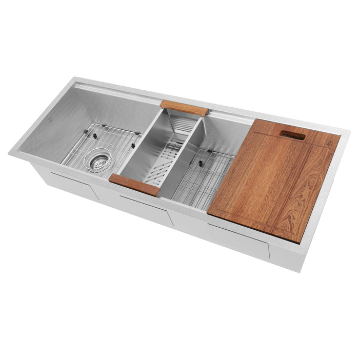 ZLINE 43 in. Garmisch Undermount Single Bowl Kitchen Sink with Bottom Grid and Accessories (SLS-43)