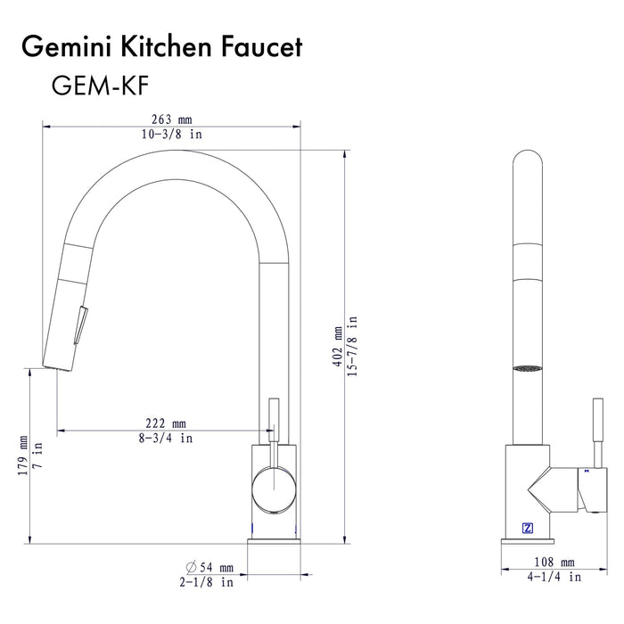 ZLINE Gemini Kitchen Faucet (GEM-KF)