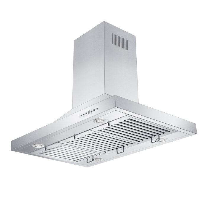 ZLINE Convertible Vent Island Mount Range Hood in Stainless Steel (GL2i)