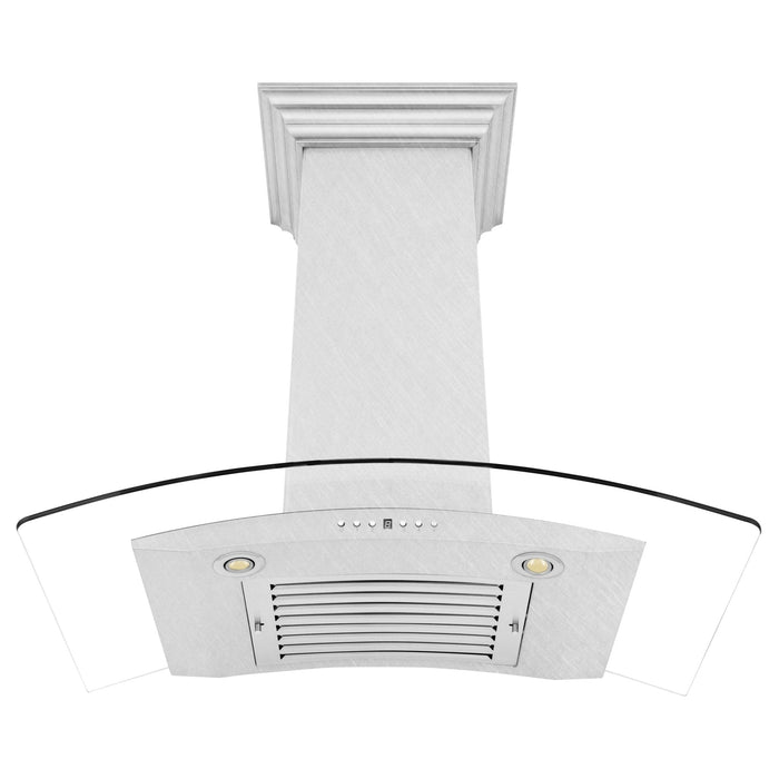 ZLINE Ducted Wall Mount Range Hood in Fingerprint Resistant Stainless Steel & Glass (8KN4S)