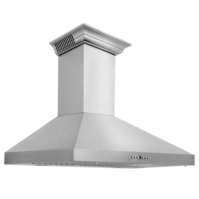 ZLINE Ducted Vent Wall Mount Range Hood in Stainless Steel with Built-in ZLINE CrownSound Bluetooth Speakers (KL3CRN-BT)