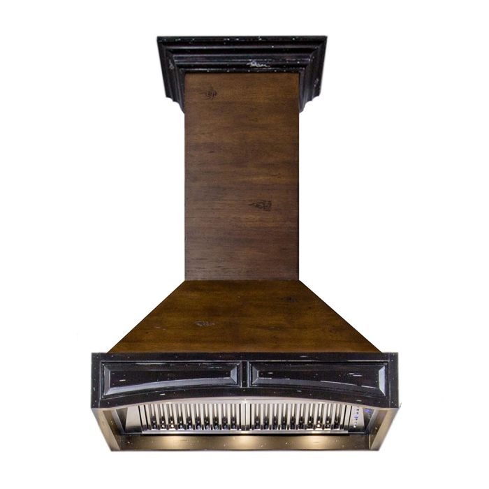 ZLINE Wooden Wall Mount Range Hood in Antigua and Walnut (321AR)