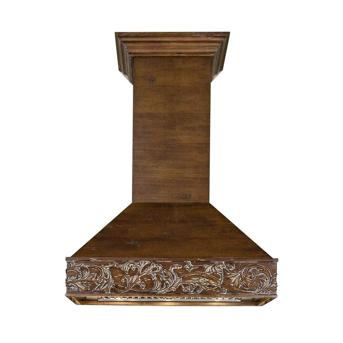 ZLINE Wooden Wall Mount Range Hood in Walnut - 400 CFM and 700 CFM Options (373RR-RD/RS)