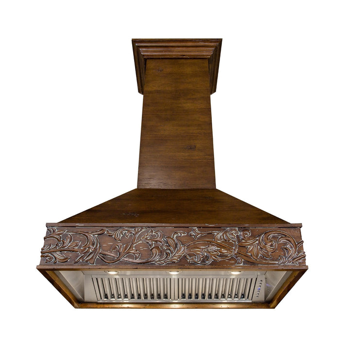 ZLINE Wooden Wall Mount Range Hood in Walnut - 400 CFM and 700 CFM Options (373RR-RD/RS)