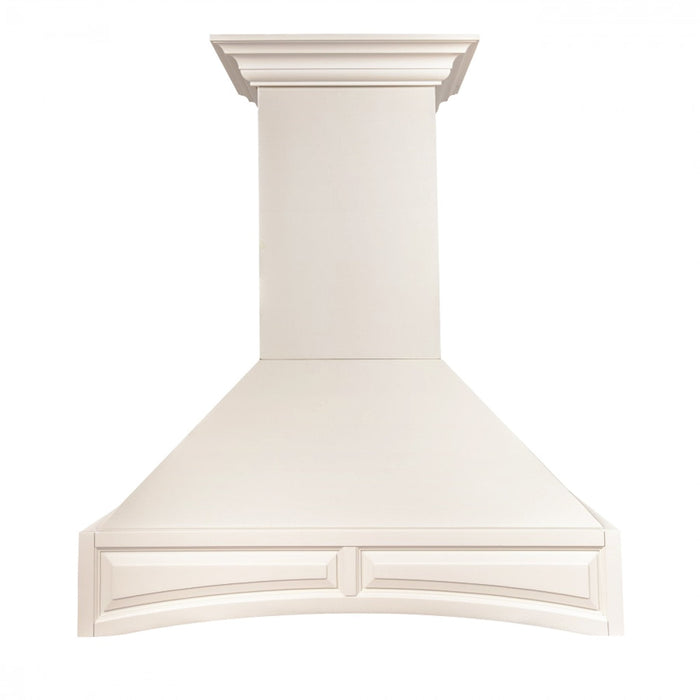 ZLINE Wooden Wall Mount Range Hood in White Includes Remote Blower Motor 400CFM/700CFM Options (321TT-RD/RS)